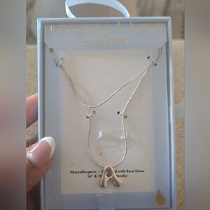 Unwritten Silver Letter A Name  Necklace Women Silver Initial 'A' Necklace